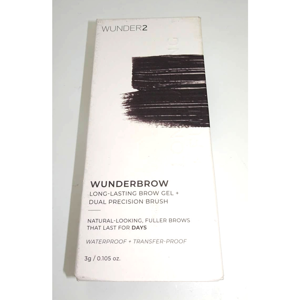WUNDER2 Wunderbrow Waterproof Eyebrow Gel, Jet Black, Vegan and Cruelty-Free